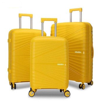 Fashionable travel trolley case 20-inch boarding case silent caster suitcase PP trolley case hard shell