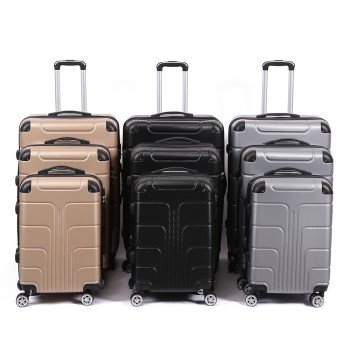 Fashionable and creative ABS material suitcase, new striped printed luggage, large capacity boarding suitcase for outdoor travel