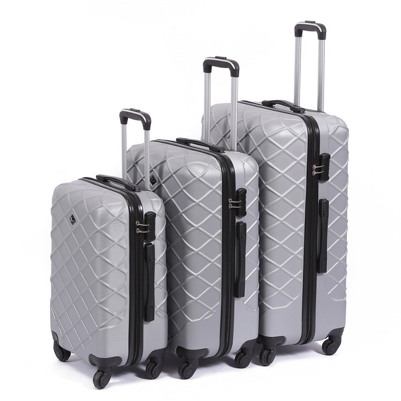 Grid printed suitcase, unisex outdoor travel suitcase, fashionable retractable trolley suitcase
