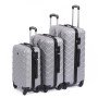 Grid printed suitcase, unisex outdoor travel suitcase, fashionable retractable trolley suitcase
