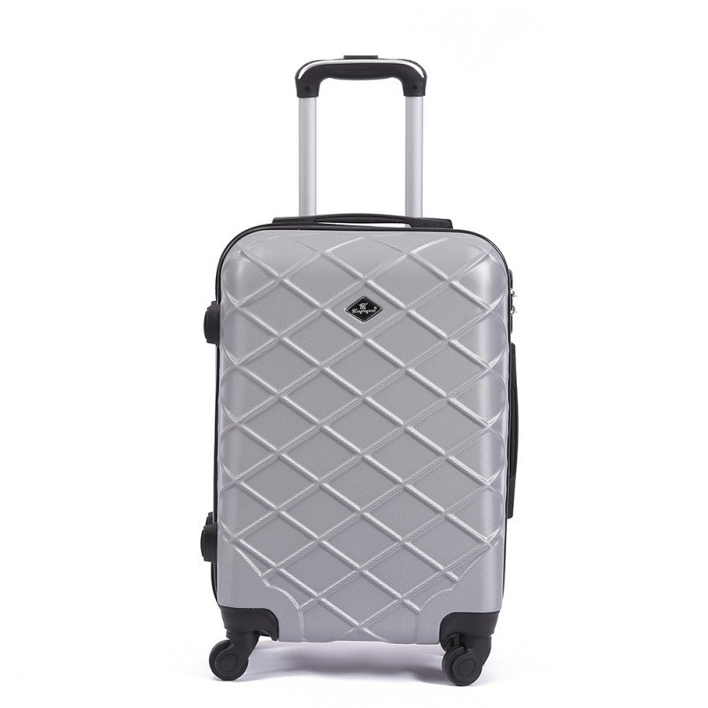 Grid printed suitcase, unisex outdoor travel suitcase, fashionable retractable trolley suitcase