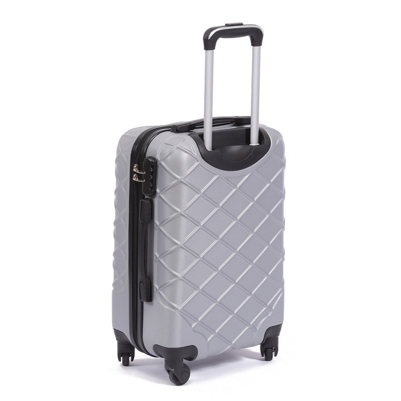 Grid printed suitcase, unisex outdoor travel suitcase, fashionable retractable trolley suitcase
