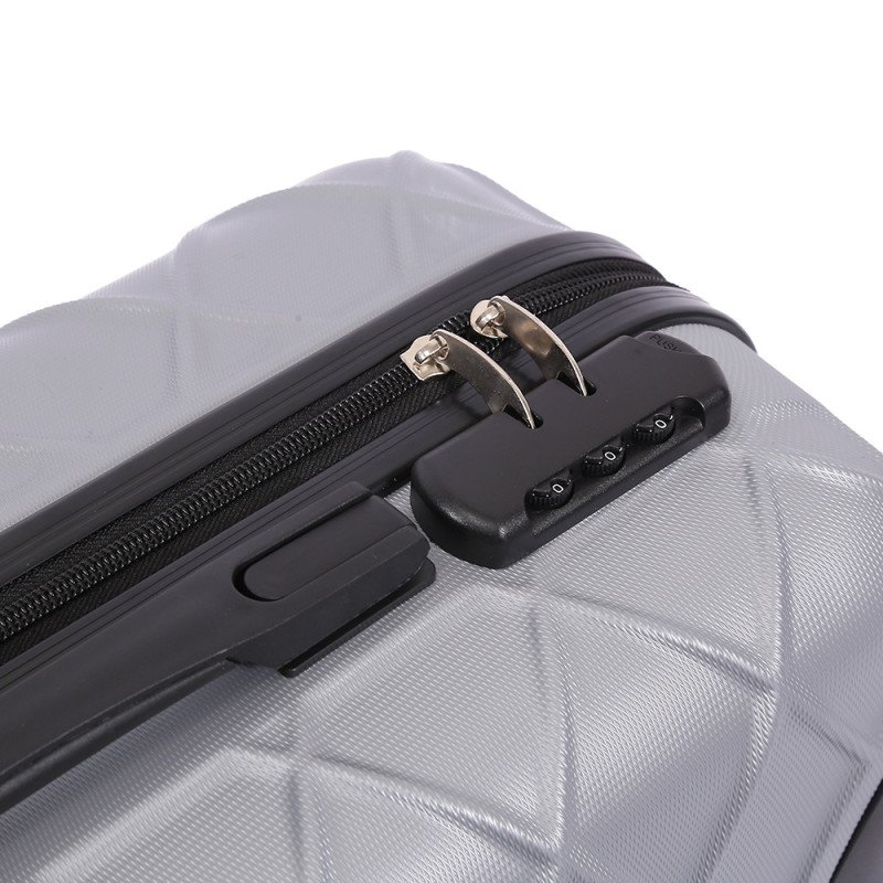 Grid printed suitcase, unisex outdoor travel suitcase, fashionable retractable trolley suitcase