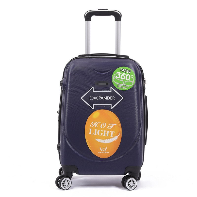Creative sticker outdoor luggage large capacity ABS material universal wheel luggage outdoor travel trolley luggage