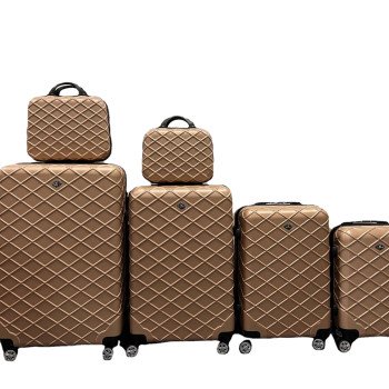 New trolley telescopic suitcase, unisex zipper password boarding case, ABS material grid suitcase