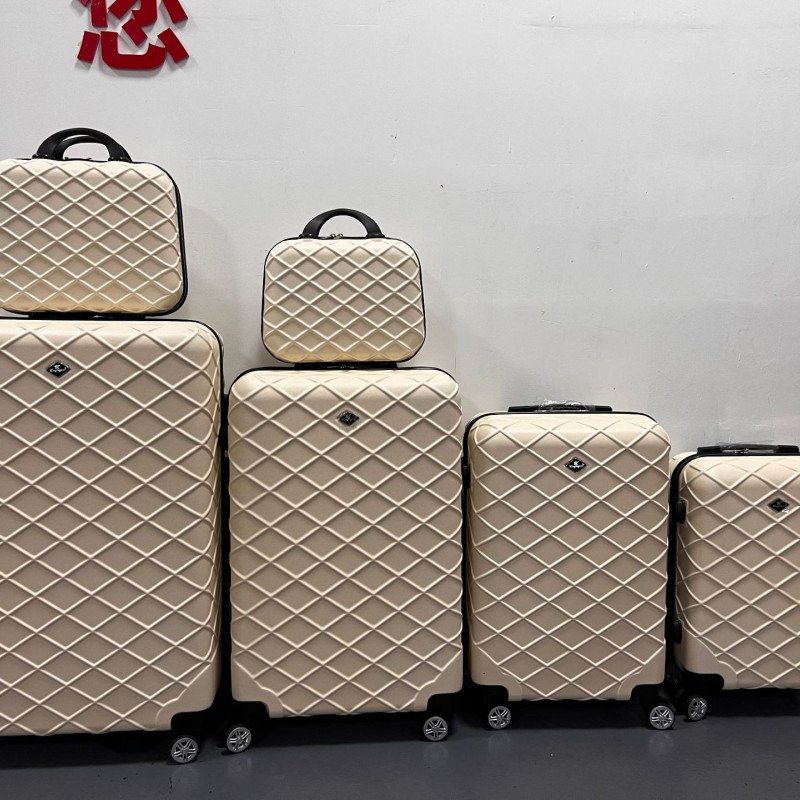 New trolley telescopic suitcase, unisex zipper password boarding case, ABS material grid suitcase