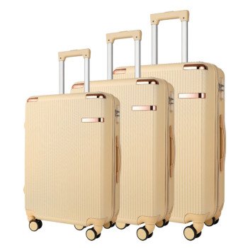 new high-end ABS 3-piece suitcase zipper multi-size suitcase shock-proof and anti-fall trolley case 20/24/28inch