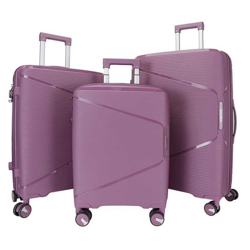 PP hard shell silent universal wheel trolley case 20 inch boarding case 24 inch suitcase