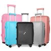pp zipper suitcase multi-piece set extra large capacity trolley case universal wheels waterproof travel 20/24/28inch