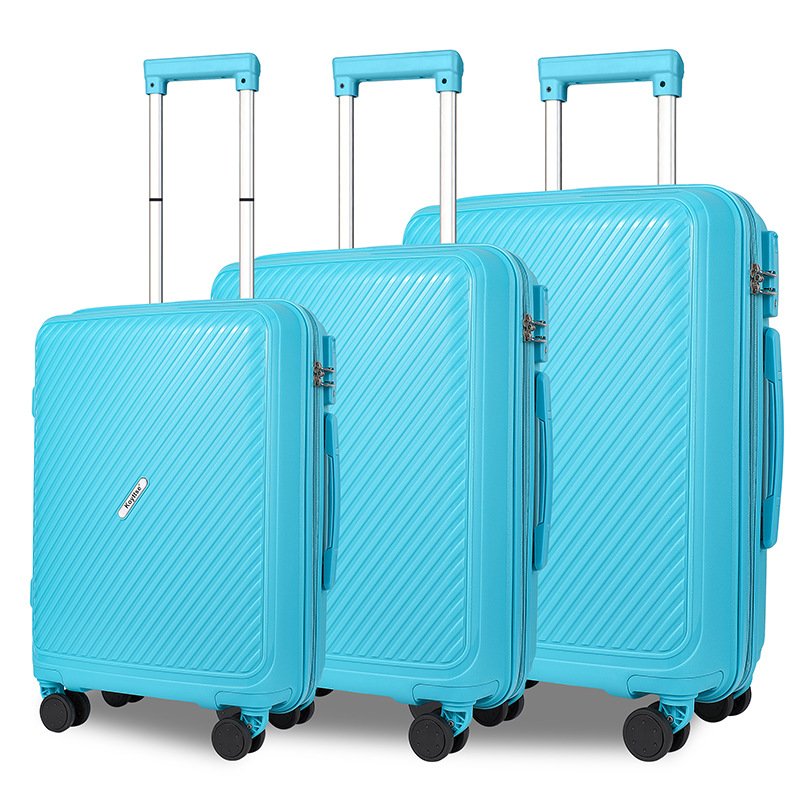 pp zipper suitcase multi-piece set extra large capacity trolley case universal wheels waterproof travel 20/24/28inch