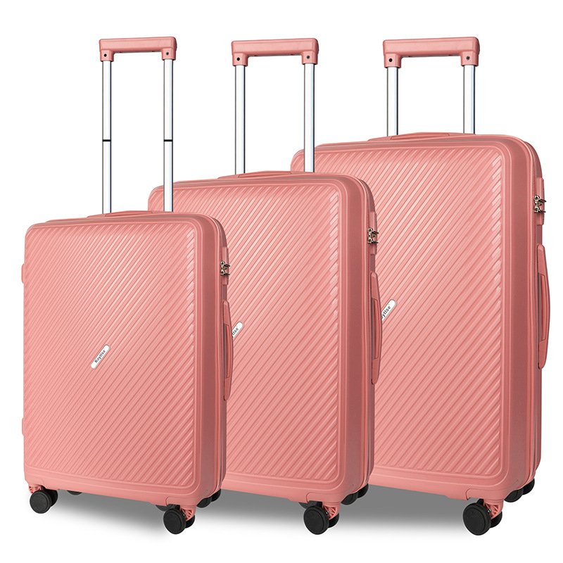 pp zipper suitcase multi-piece set extra large capacity trolley case universal wheels waterproof travel 20/24/28inch