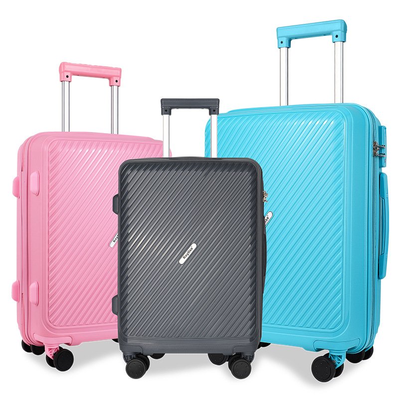 pp zipper suitcase multi-piece set extra large capacity trolley case universal wheels waterproof travel 20/24/28inch