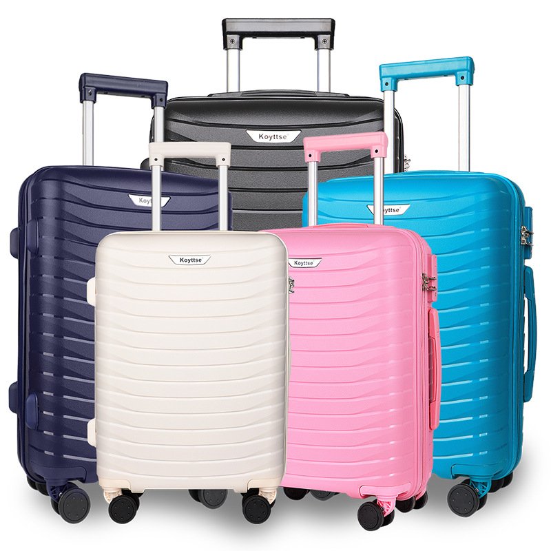 High-end large-capacity waterproof and durable universal wheel pp trolley case multi-piece trolley case 19/23/27inch