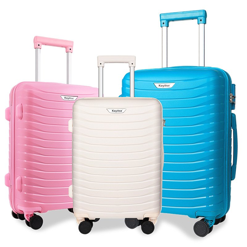 High-end large-capacity waterproof and durable universal wheel pp trolley case multi-piece trolley case 19/23/27inch