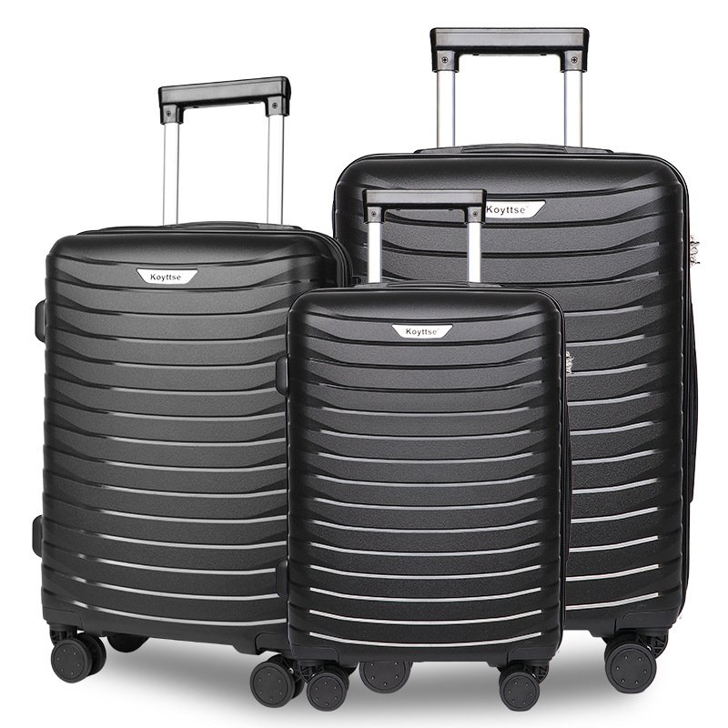 High-end large-capacity waterproof and durable universal wheel pp trolley case multi-piece trolley case 19/23/27inch