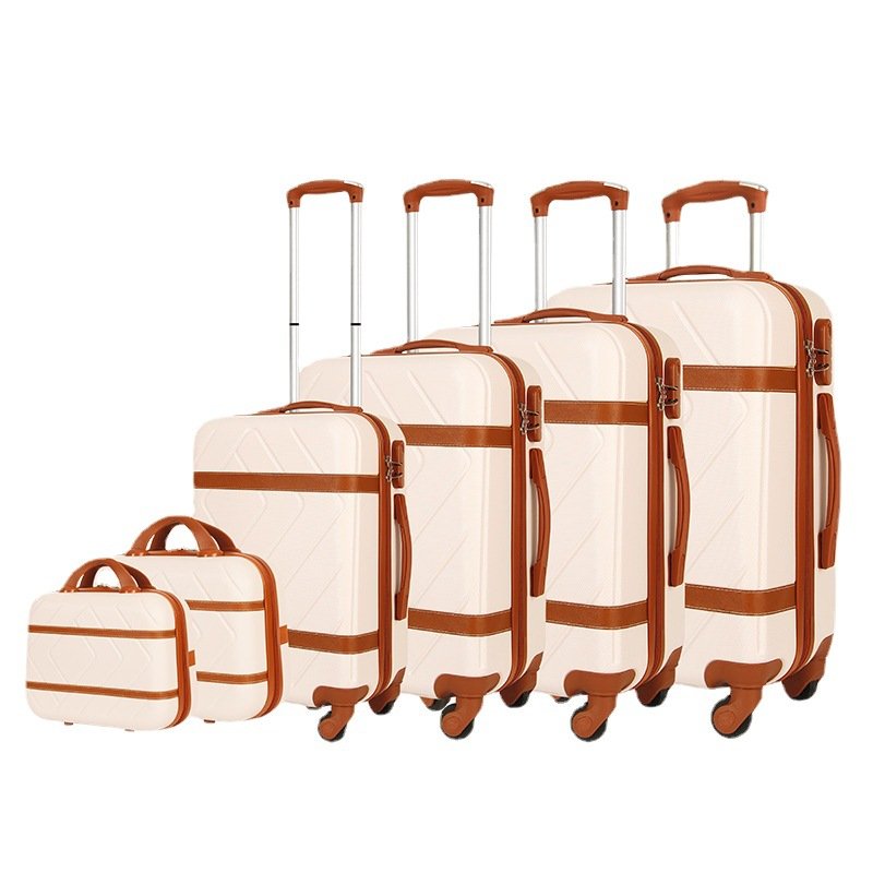 ABS cabin case for business travel gift trolley case 12-32 inch 6-piece password box set