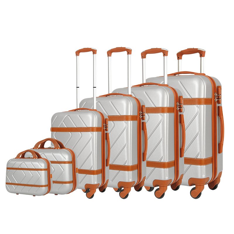 ABS cabin case for business travel gift trolley case 12-32 inch 6-piece password box set