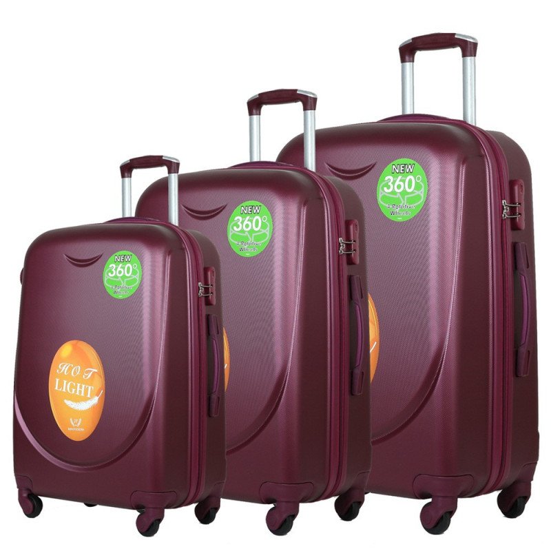 ABS 3-piece set extra large capacity trolley case, lightweight, wear-resistant and anti-fall suitcase 20-24-28inch