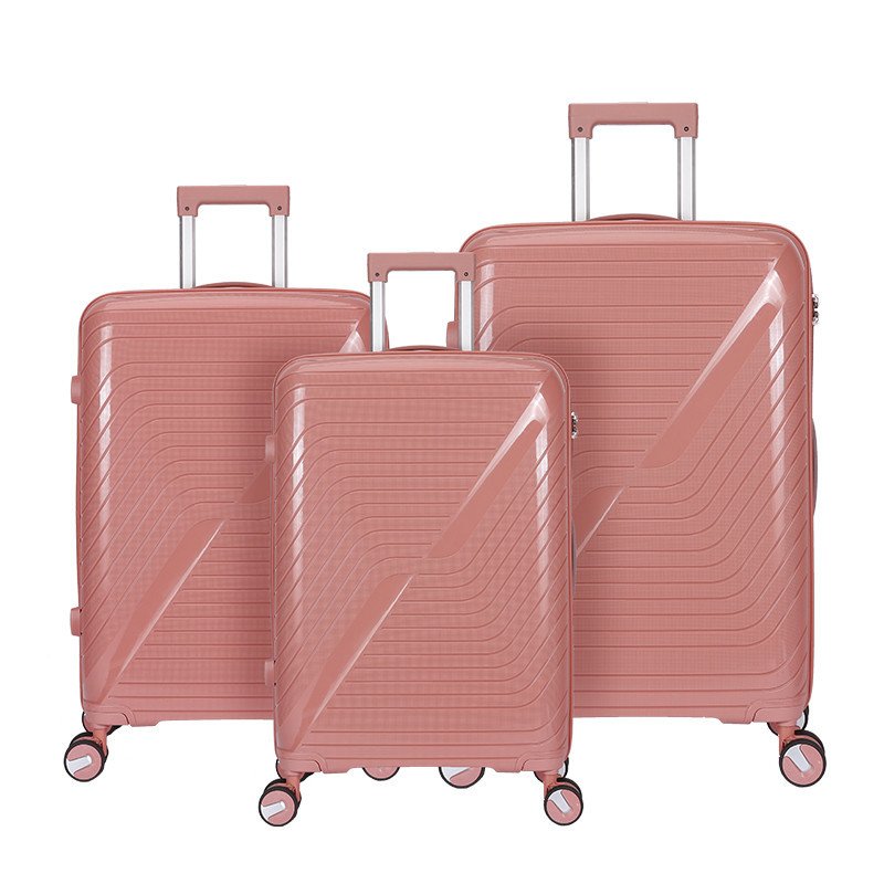 Three-piece trolley suitcase, zippered pp suitcase, large capacity travel suitcase, suitcase