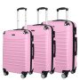 Abs trolley case business travel gift boarding case zipper 3-piece set universal wheel suitcase 20/24/28 inches