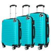 Abs trolley case business travel gift boarding case zipper 3-piece set universal wheel suitcase 20/24/28 inches