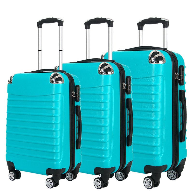 Abs trolley case business travel gift boarding case zipper 3-piece set universal wheel suitcase 20/24/28 inches