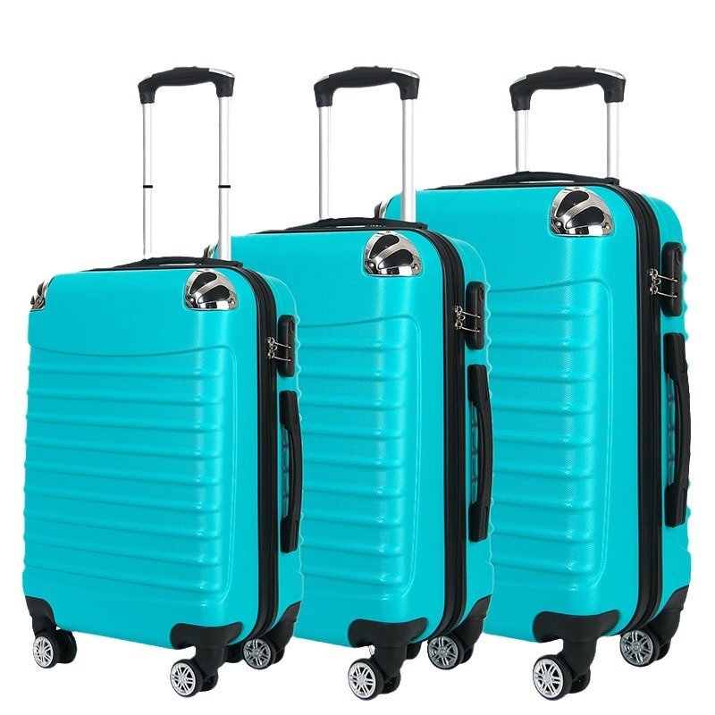 Abs trolley case business travel gift boarding case zipper 3-piece set universal wheel suitcase 20/24/28 inches