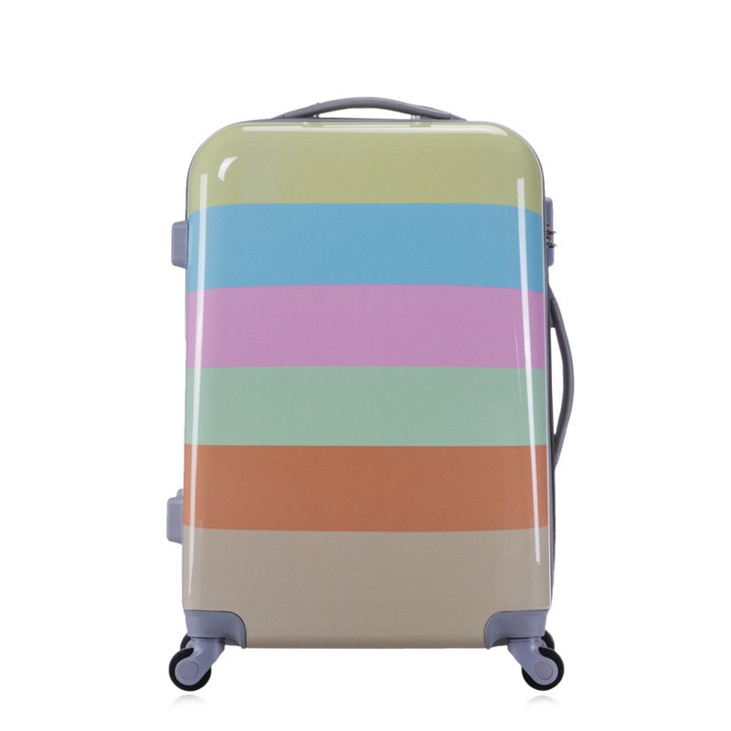 Abs boarding suitcase multi-piece set checked luggage pc pattern travel trolley case 20/24/28 inches