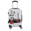 Abs boarding suitcase multi-piece set checked luggage pc pattern travel trolley case 20/24/28 inches