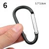 No. 6 D-type aluminum alloy quick hook, outdoor carabiner, backpack external padlock connection ring, camping small accessories wholesale