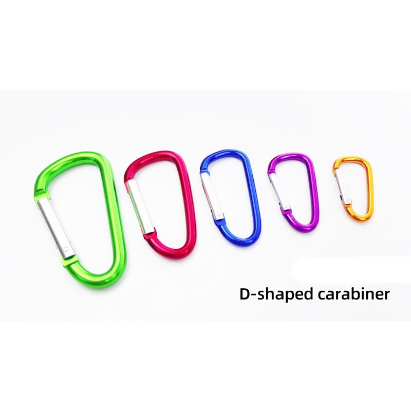 No. 6 D-type aluminum alloy quick hook, outdoor carabiner, backpack external padlock connection ring, camping small accessories wholesale