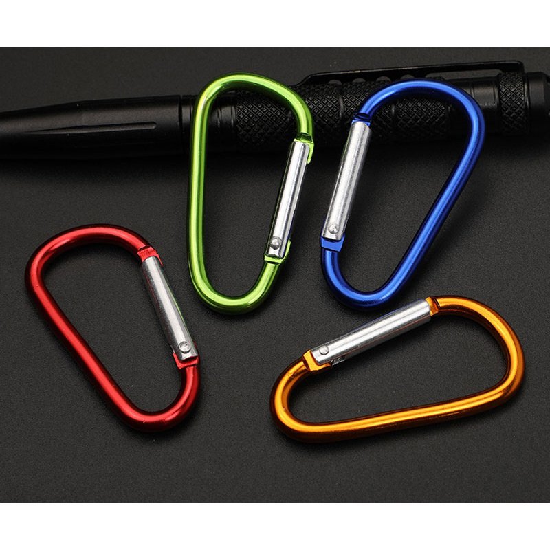 No. 6 D-type aluminum alloy quick hook, outdoor carabiner, backpack external padlock connection ring, camping small accessories wholesale