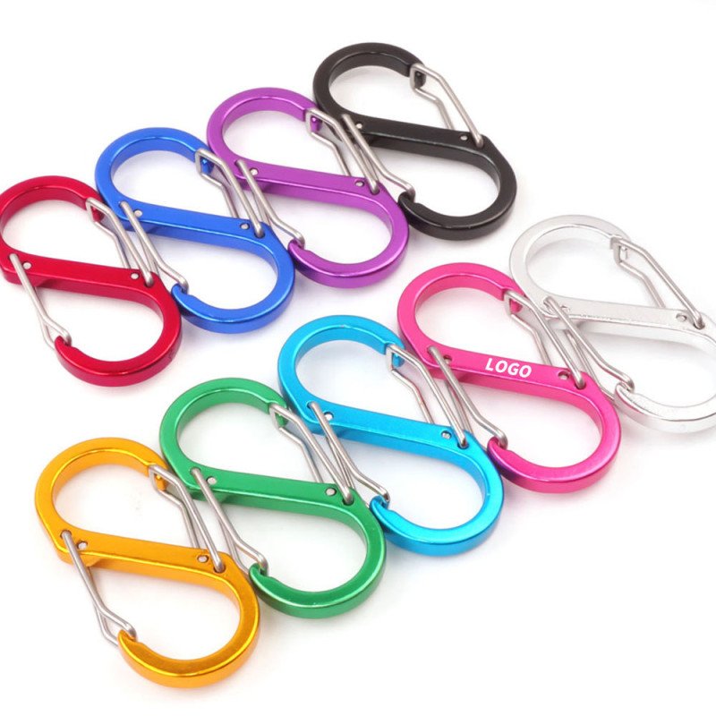 No. 5 S-shaped outdoor carabiner eight-character buckle aluminum alloy quick hook 8-character connecting ring backpack external key chain