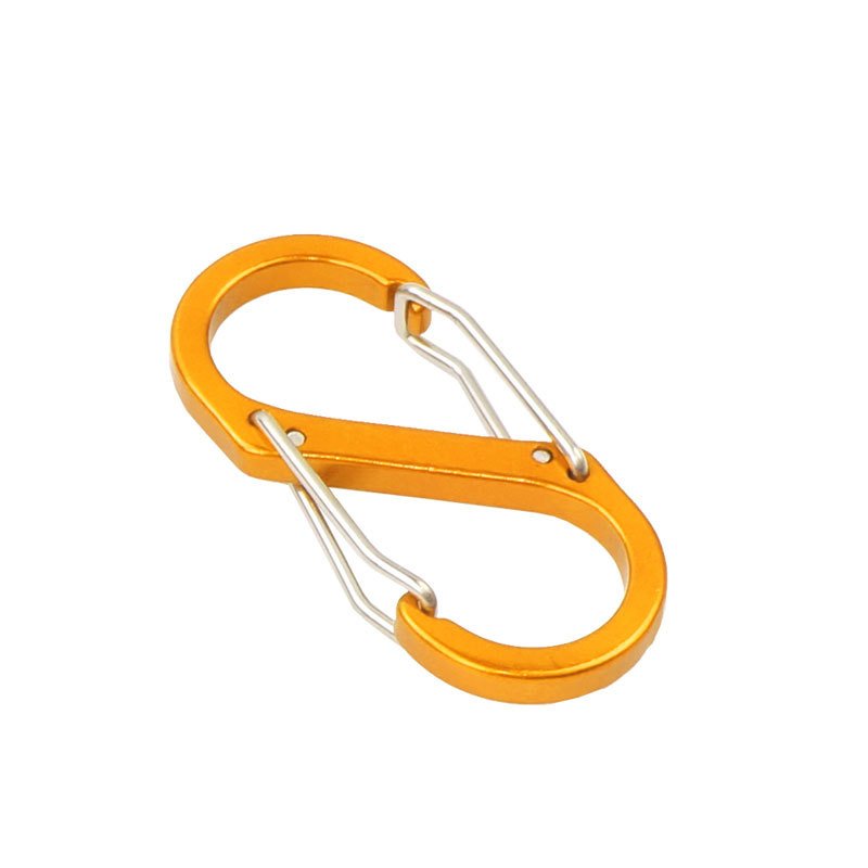 No. 5 S-shaped outdoor carabiner eight-character buckle aluminum alloy quick hook 8-character connecting ring backpack external key chain