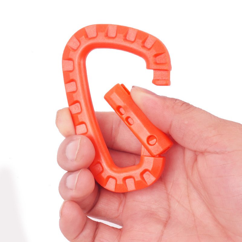 No. 8 D-type quick-hang plastic carabiner, outdoor military fan tactical plastic hook