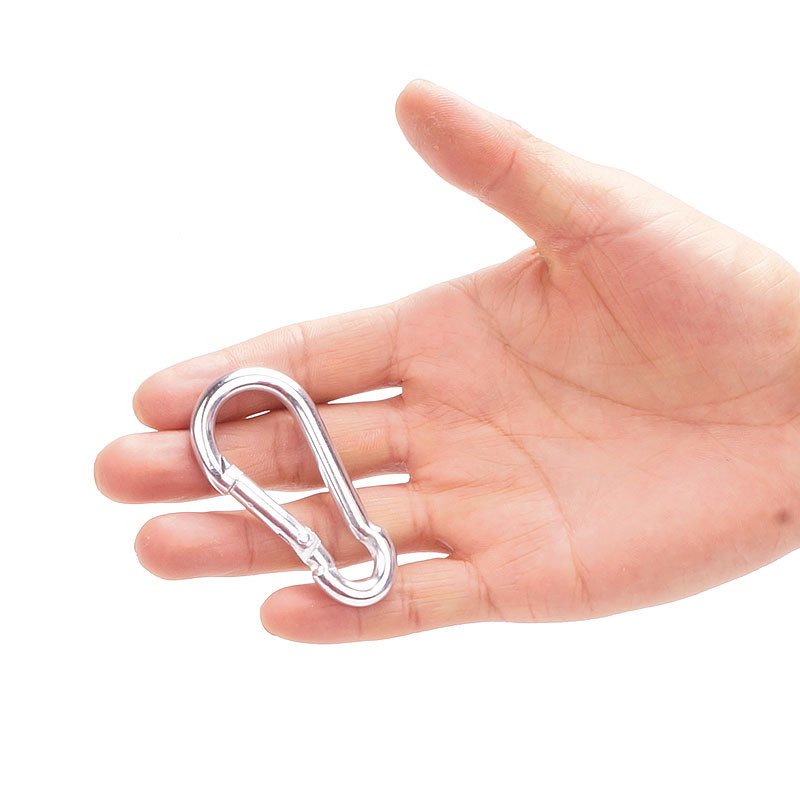 No. 6 6x60mm iron galvanized carabiner spring hook metal load-bearing hook