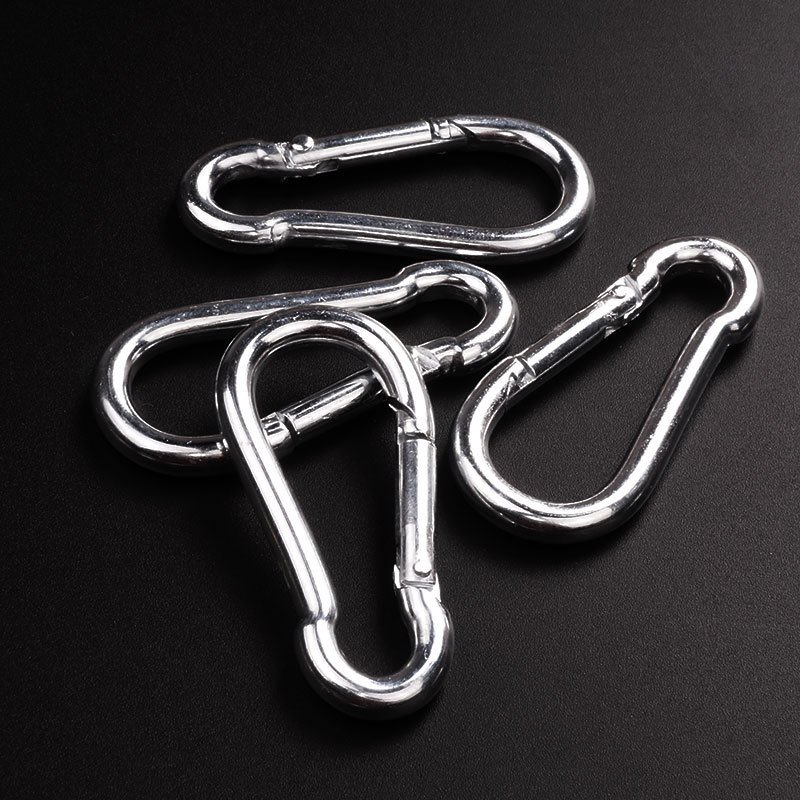 No. 6 6x60mm iron galvanized carabiner spring hook metal load-bearing hook
