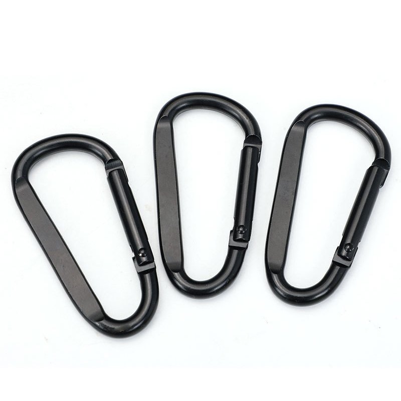 No. 6 D-shaped flattened thickened aluminum alloy carabiner backpack external buckle connection ring travel water cup hook spring buckle