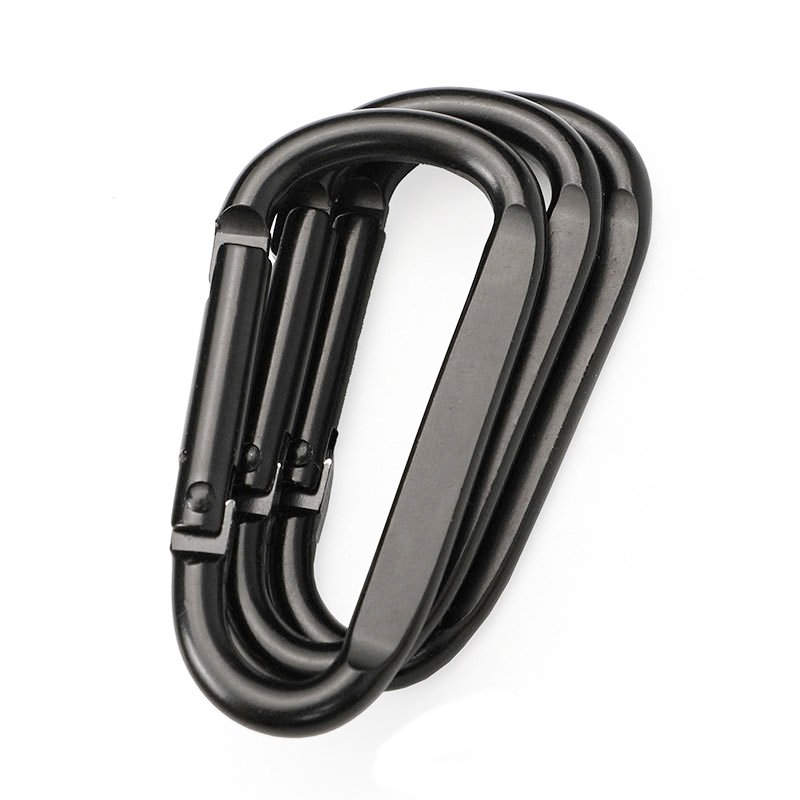 No. 6 D-shaped flattened thickened aluminum alloy carabiner backpack external buckle connection ring travel water cup hook spring buckle
