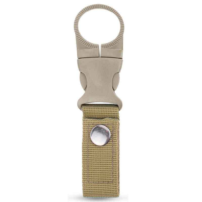 Outdoor webbing water bottle external buckle, multi-functional mineral water clip, portable water bottle quick-hang travel carabiner