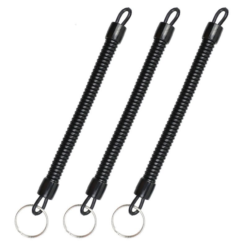 Outdoor mountaineering and camping anti-lost keychain fishing rope spring phone cord mobile phone anti-lost rope