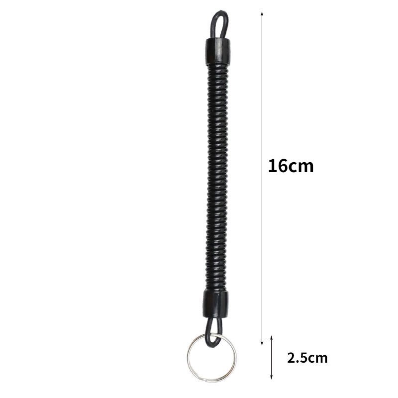 Outdoor mountaineering and camping anti-lost keychain fishing rope spring phone cord mobile phone anti-lost rope