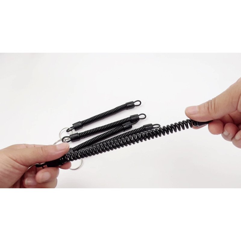 Outdoor mountaineering and camping anti-lost keychain fishing rope spring phone cord mobile phone anti-lost rope