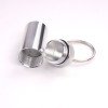 Outdoor travel portable waterproof aluminum alloy small pill box metal pill keychain pill bottle sealed compartment