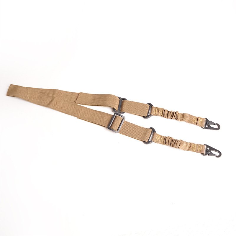 Outdoor tactical multifunctional gun rope nylon two-point combat training strap black special training crossbody mission gun belt