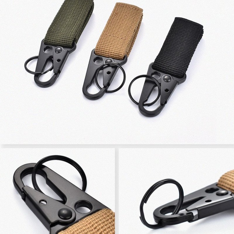 Multi-purpose hanging buckle outdoor tactical mountaineering equipment accessories nylon molle webbing hanging belt waist hook