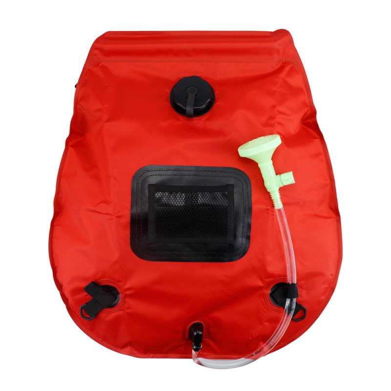 Outdoor camping shower bag with temperature solar shower water bag bather convenient foldable water storage bag 20L