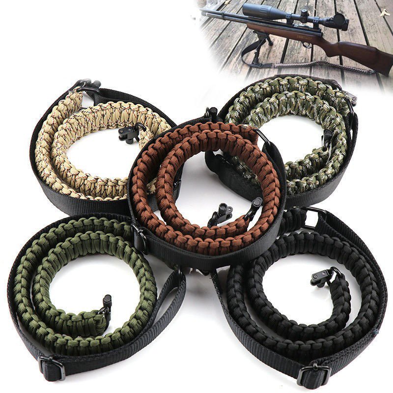 Gun strap outdoor tactical equipment multifunctional paracord braided adjustable shoulder strap strap