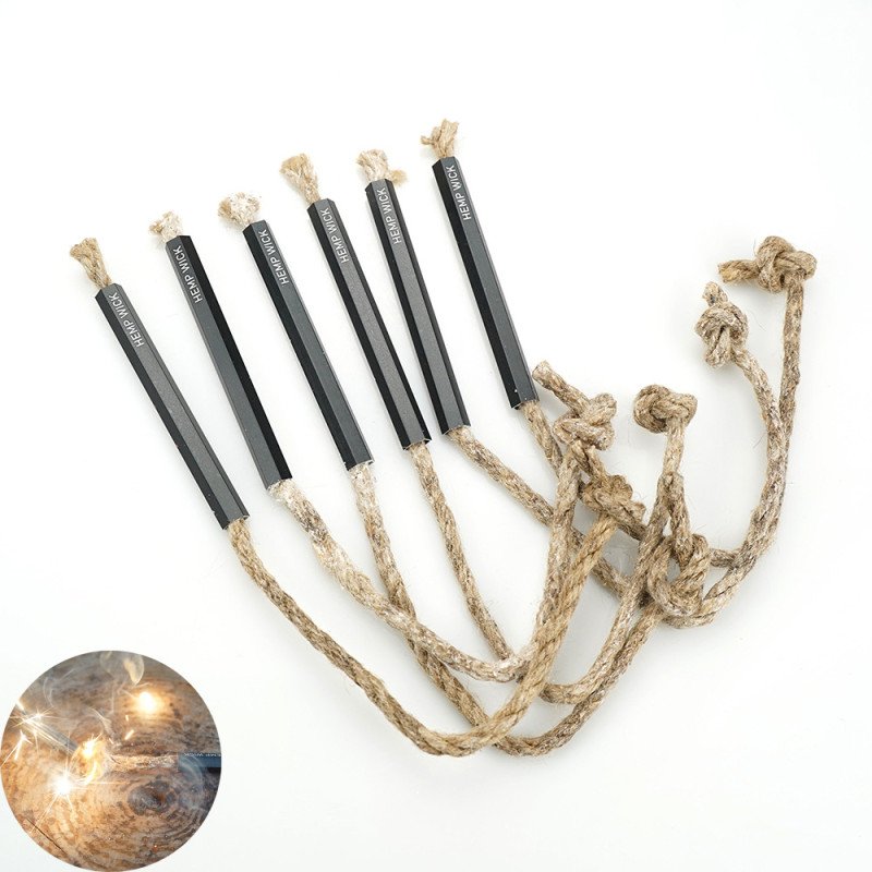 Hexagonal aluminum tube fire hemp outdoor barbecue tool camping wax dip fire rope