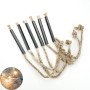 Hexagonal aluminum tube fire hemp outdoor barbecue tool camping wax dip fire rope